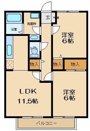 ビーメゾン小松の物件間取画像